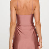 Spaghetti Strap Mini Dress - Mauve
