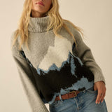 Mountain Fuzzy Turtleneck Sweater - Grey