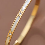 18K Waterproof Non-Tarnish Stainless Steel Bangle