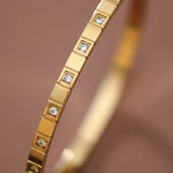 18K Waterproof Non-Tarnish Stainless Steel Bangle
