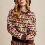 Jacquard Knit Sweater - Mocha