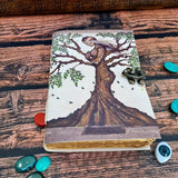Vintage Leather Bound journal Diary with Tree of Life print