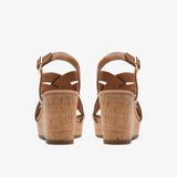 Sabina Sling Tan Leather Wedges