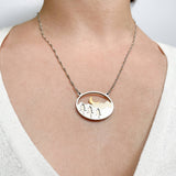 Silver Mountain Necklace - Waterproof Moon Necklace