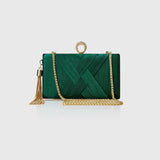 Vintage Tassel Rhinestone Ring Clutch