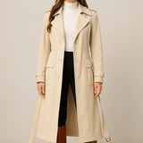 Belted Trench Coat - Cream