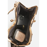 Vintage Style Velvet Sequin Clutch - Black