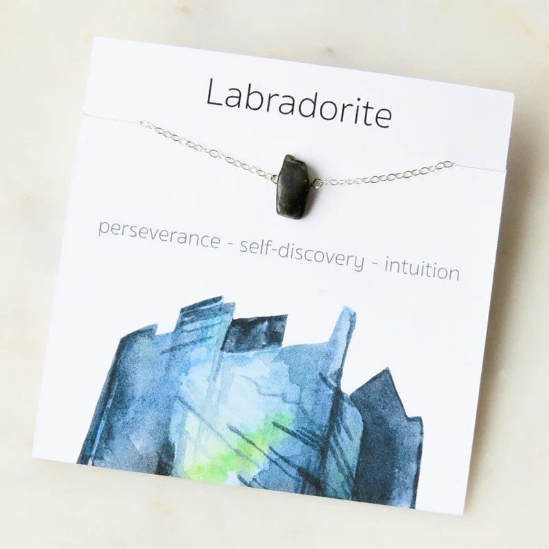 Dainty Raw Birthstone Energy Necklace