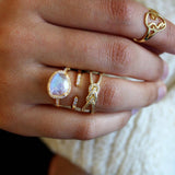 Skye Halo Moonstone Ring