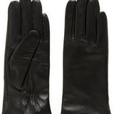 Carrin Lined Leather Gloves - Black