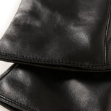 Carrin Lined Leather Gloves - Black