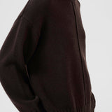Lilye Mock Neck Pullover Sweater - Chocolate Ganache