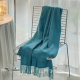 Solid Color Cashmere-Feel Fringe Shawl Scarf