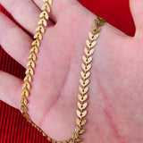Non-tarnish Leaf Choker - Waterproof Chevron Chain Necklace