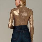 The Tony Long Sleeve Top - Bronze Shimmer
