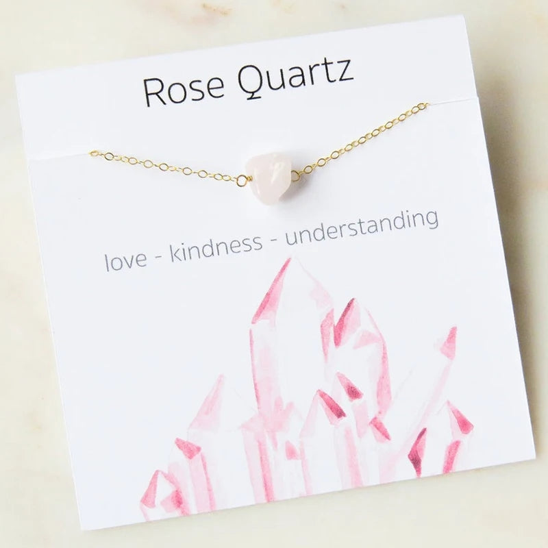 Dainty Raw Birthstone Energy Necklace