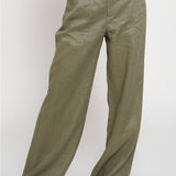 High Waisted Tailored Linen Pants