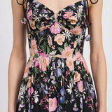 Nannette Tie Maxi Dress - Black