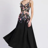 Nannette Tie Maxi Dress - Black