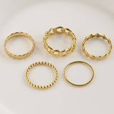 Dainty Gold Rings - Waterproof 18k Gold Stackable Rings