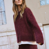 Sille Mohair Blend Sweater - Light Olive