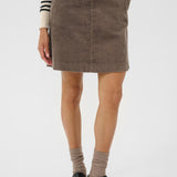 Lings Corduroy Mini Skirt - Gray
