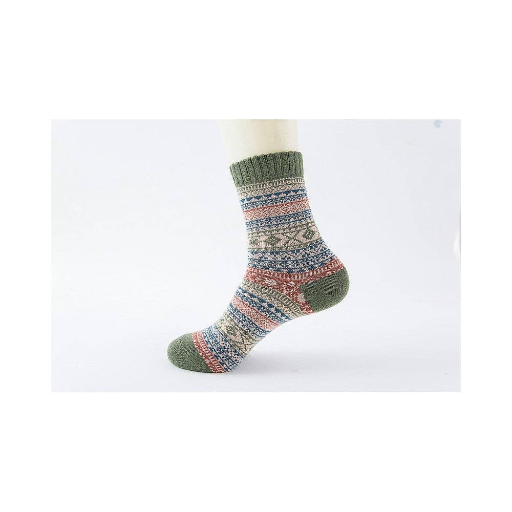 Retro Style Cushioned Socks