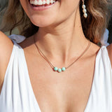 Triple Knot Peruvian Tourquise Necklace