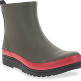 Atlas Ankle Rain Boot - Olive Crimson