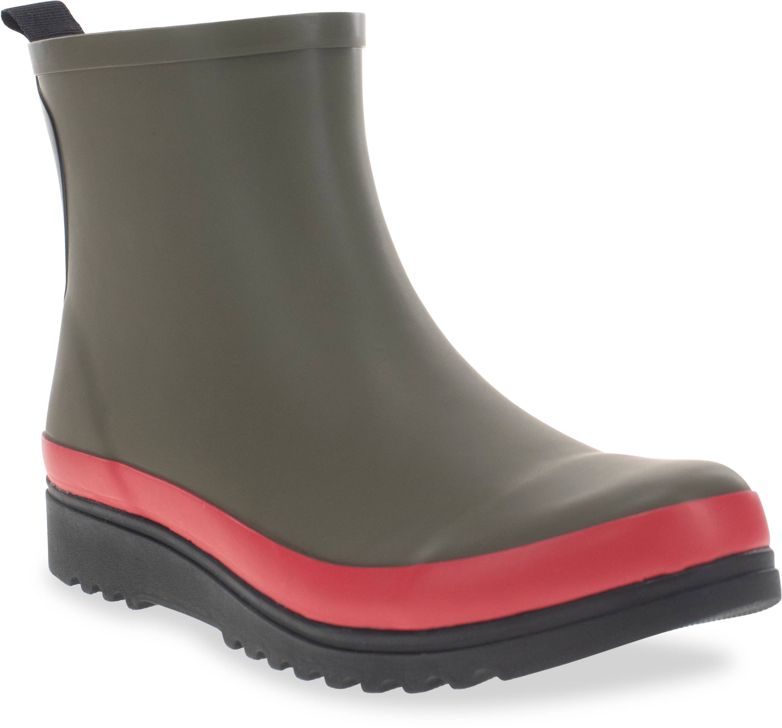 Atlas Ankle Rain Boot - Olive Crimson