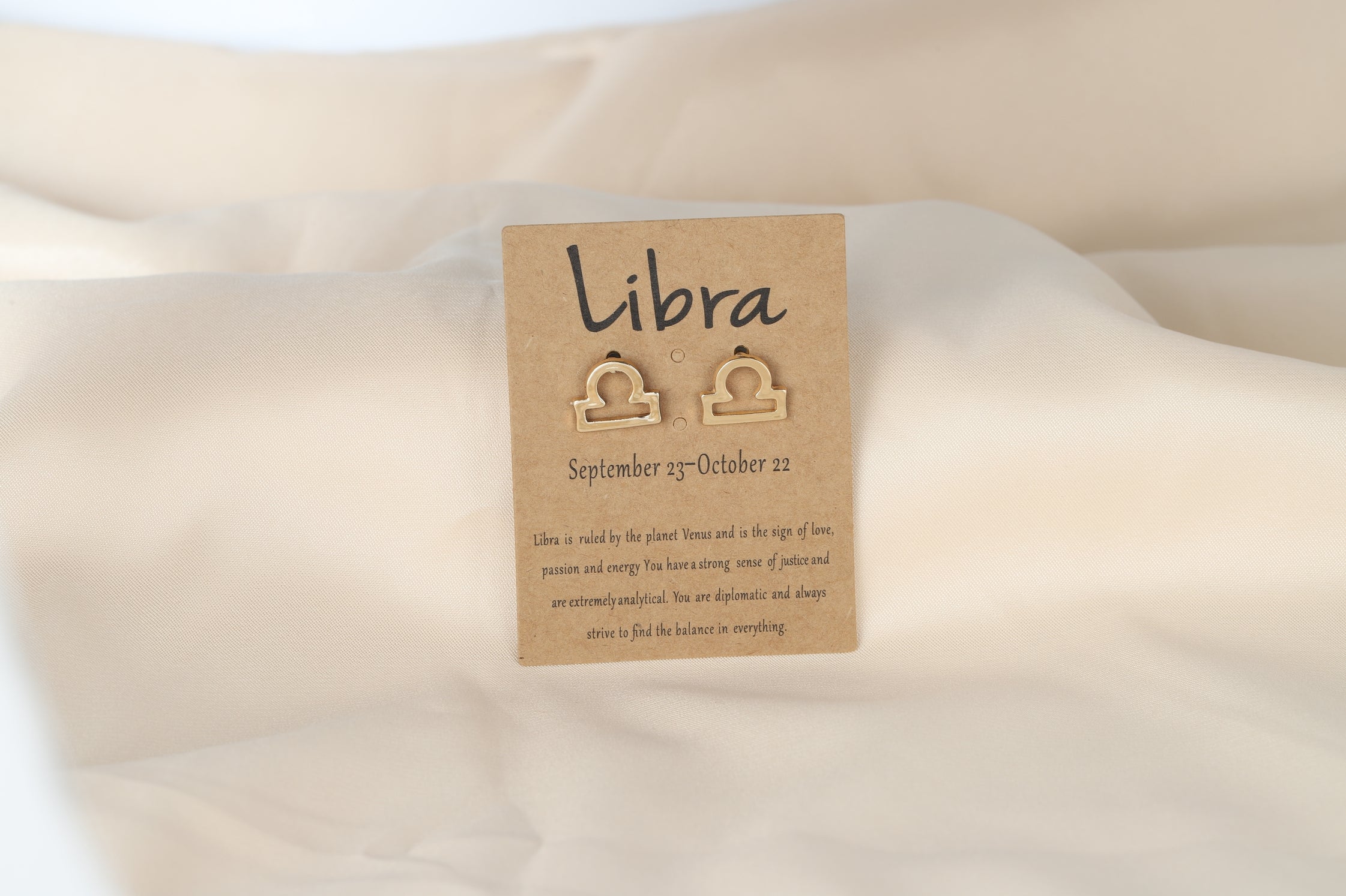Dainty Gold Zodiac Stud Earrings