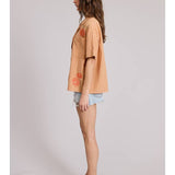 Daisy Embroidered Buttondown Shirts - Burnt Orange
