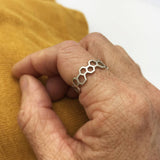 Sterling Silver Honeycomb Band Ring