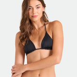 Simply Seamless Triangle Bikini Top - Black