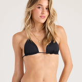 Simply Seamless Triangle Bikini Top - Black