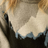 Mountain Fuzzy Turtleneck Sweater - Grey