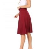 A-Line Flare Midi Skirt