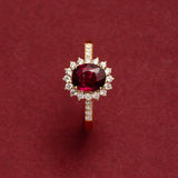 Retro Artificial Ruby Ring