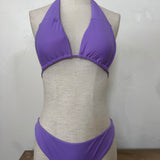 Simply Seamless Halter  Bando Swim Top - Purple