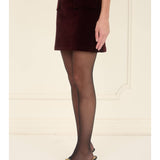 Velvet Mini Skirt - Plum