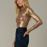 The Tony Long Sleeve Top - Bronze Shimmer