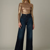 The Tony Long Sleeve Top - Bronze Shimmer