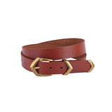 Angular Chevron Leather Belt