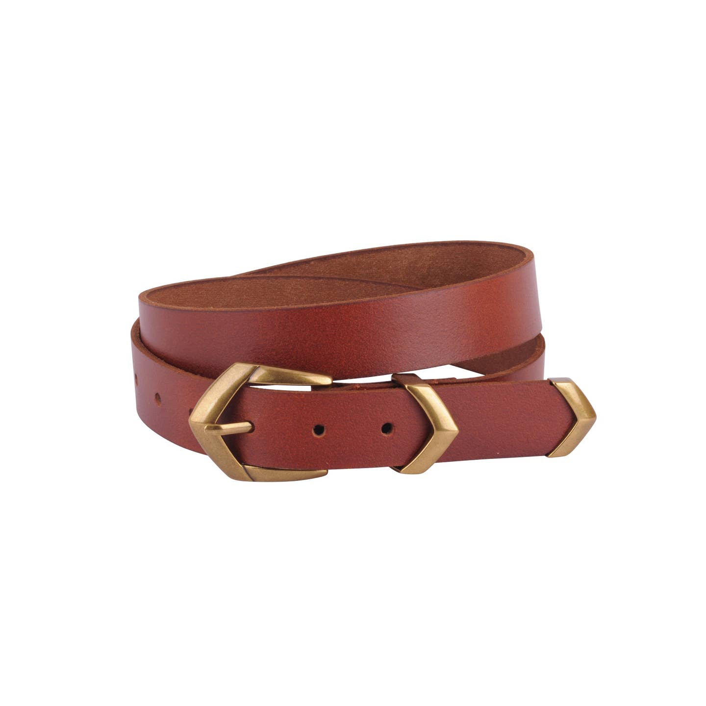 Angular Chevron Leather Belt