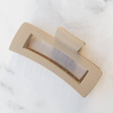 Jumbo Size 5 Inch Solid Long Square  Hair Clip