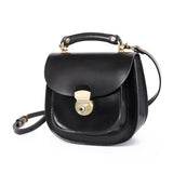 Halibut Crossbody Leather Bag - Black