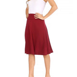 A-Line Flare Midi Skirt