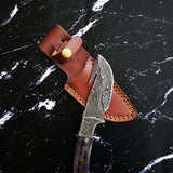 Damascus Skinning Gut hook, Hunting knife  TD-221