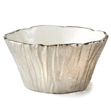 Large Silver Decorative Bark Bowl