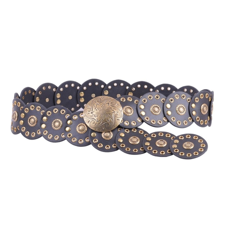 Wide Western Circle Belt with Grommets